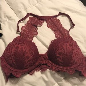 Lacy date racerback push up bra